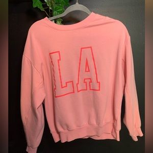 Women’s Pink LA wild fable crew neck sweatshirt size medium